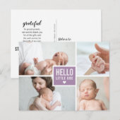 Fotos der "Modern Hello and Birce Announcement" Postkarte (Vorne/Hinten)