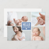 Fotos der "Modern Hello and Birce Announcement" Postkarte (Vorne/Hinten)