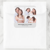 Fotos der Reihe 3 mit benutzerdefinierten Bereiche Quadratischer Aufkleber (Tasche)