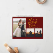 Fotos des handgeschriebenen Hochzeitstages Mitteilungskarte (Vorderseite/Rückseite Beispiel)