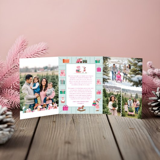 Fotos des Santa Pink Village Dreifach Gefaltete Urlaubskarte