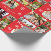 Fotos frohe Weihnachten Personalisiert Geschenkpapier (Ecke)