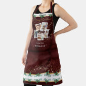 Fotos frohe Weihnachts Gold Stars Red Holly Schürze (InSitu)