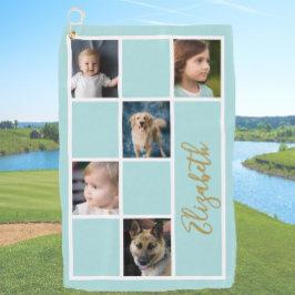 Fotos für aquamarine benutzerdefinierte Vorlagenfa Golfhandtuch