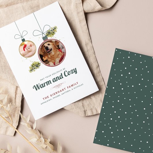 Fotos für Familien Moderne Weihnachtskarte