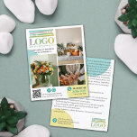 Fotos für gelbe Türkiskreise Logo-Werbung Flyer<br><div class="desc">Marketing Flyer für kleine Unternehmen für alle Berufe und Unternehmen, die die Arbeit in Fotos zeigen können. Fügen Sie Ihr Logo, Spezialitäten, Angebot und QR-Code hinzu. Auf der Rückseite, schreiben Sie mehr Text über das Geschäft und warum Ihr Kunde sollten Sie wählen! Dieser werbefreundliche Flyer für kleine Unternehmen verfügt über...</div>