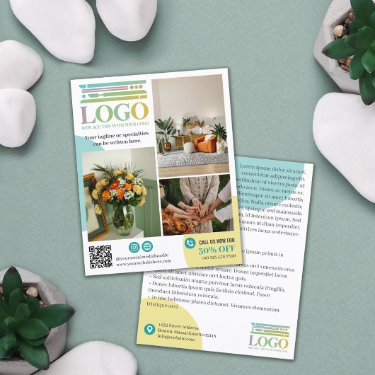 Fotos für gelbe Türkiskreise Logo-Werbung Flyer