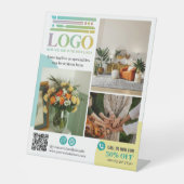 Fotos für gelbe Türkiskreise Logo-Werbung Sockelschild (Vorderseite)