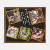 Fotos für Großvater hinzufügen Fleecedecke (Vorderseite (Horizontal))