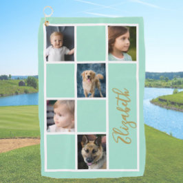 Fotos für grüne benutzerdefinierte Vorlagenfamilie Golfhandtuch