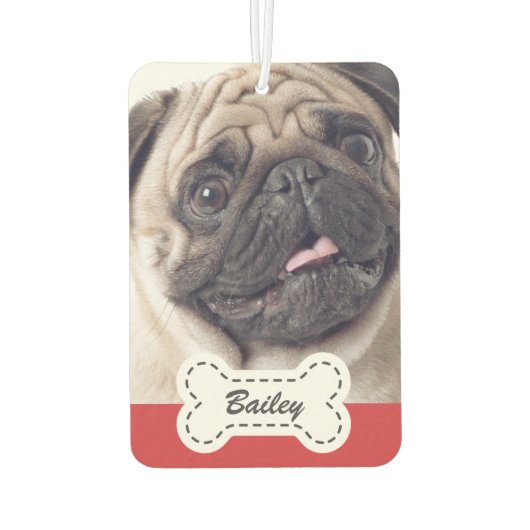 Fotos für Haustiere auf dem Knochenknochen Autolufterfrischer (Rückseite)