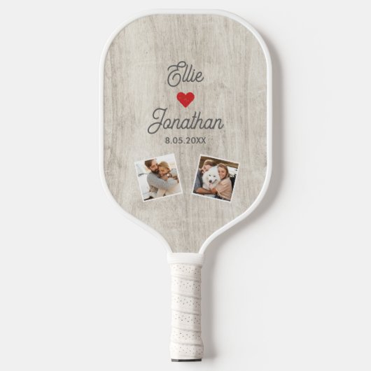 Fotos für Hochzeitskopien mit benutzerdefinierten  Pickleball Schläger (Vorderseite)