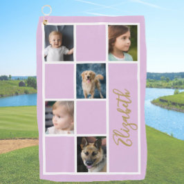 Fotos für lila benutzerdefinierte Vorlagenfamilien Golfhandtuch