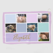 Fotos für lila Farbblöcke mit benutzerdefinierten Golfhandtuch (Horizontal)