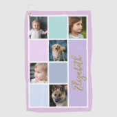 Fotos für lila Farbblöcke mit benutzerdefinierten Golfhandtuch (Vorderseite)