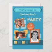 Fotos für Männer jeden Alters des 40. Party hinzuf Einladung (Vorderseite)
