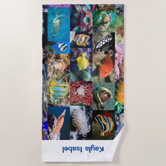 Fotos für Meereslebewesen Korallenriffe Name Strandtuch (Vorderseite)