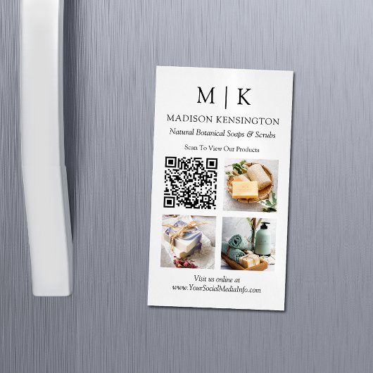 Fotos für Monogramm oder für das Hinzufügen von QR Magnetische Visitenkarte
