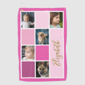 Fotos für rosa Farbblöcke mit benutzerdefinierten Golfhandtuch (Vorderseite)