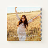 Fotos für Vorderseite und Rückseite Weiße Schrift  Notizblock (Rückseite)