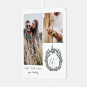 Fotos Garland Wreath Monogram Ornament Aus Metall (Vorderseite links)