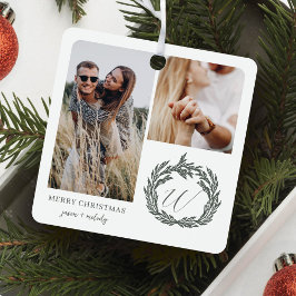 Fotos Garland Wreath Monogram Ornament Aus Metall