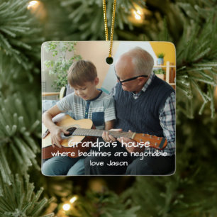 Fotos Geschenk für Opa Bettgehzeiten sind verhande Keramikornament