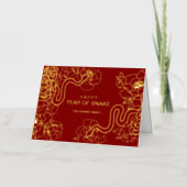 Fotos Goldenes chinesisches Neujahr der Schlange (Vorderseite)
