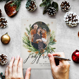 Fotos Grün Blätter Freude Weihnachten Magnetkarte