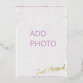 Fotos Hochzeit nur verheiratet ankündigen Karte hi (Vorderseite)