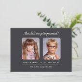 Fotos im Kindesalter Save the Date Einladung (Stehend Vorderseite)