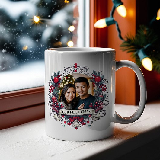 Fotos in Frohe Weihnachten Weihnachtsfeier Kaffeetasse