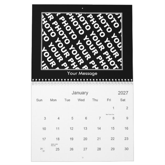 Fotos Kalender 2011 einfügen Schwarzer Rahmen mit  (Jan 2027)