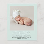 Fotos Minze Geburt Ankündigung (Rückseite)