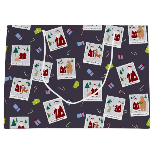 Fotos mit Weihnachtsgeschenk Große Geschenktüte (Vorderseite)