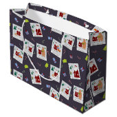 Fotos mit Weihnachtsgeschenk Große Geschenktüte (Rückseite Schrägansicht)