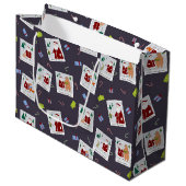 Fotos mit Weihnachtsgeschenk Große Geschenktüte (Vorderseite Schrägansicht)