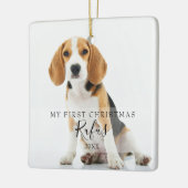 Fotos Moderne Schrift Erste Weihnachten Keramikornament (Links)