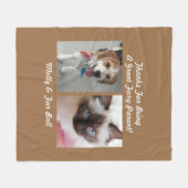 Fotos, Nachrichten und Namen von Haustieren oder F Fleecedecke (Vorderseite (Horizontal))