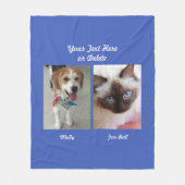 Fotos, Nachrichten und Namen von Haustieren oder K Fleecedecke (Vorderseite)