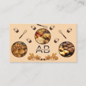 Fotos Niedliche Berufliche Monogramm-Bäckerei Beig Visitenkarte (Vorderseite)