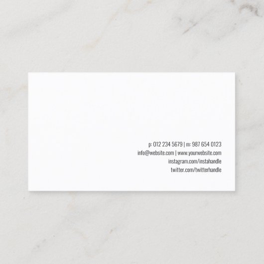 Fotos Personal Pronoun Beruflich Fotograf Visitenkarte (Rückseite)