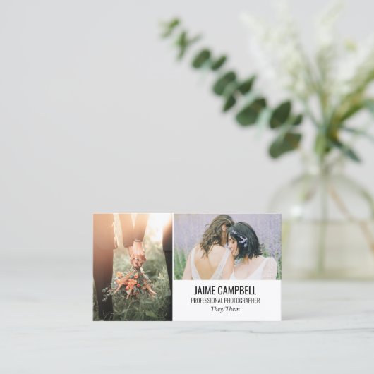 Fotos Personal Pronoun Beruflich Fotograf Visitenkarte (Stehend Vorderseite)