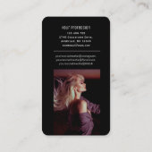 Fotos qor scannbarer Strichcode Modernes Rosa Visitenkarte (Rückseite)