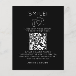 Fotos QR Code Black Chic Moderne Hochzeit
