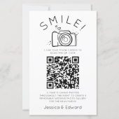 Fotos QR Code Black Chic Moderne Hochzeit (Vorderseite)