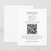 Fotos QR Code Black Chic Moderne Hochzeit (Vorne/Hinten)