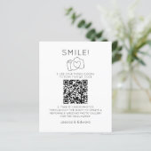 Fotos QR Code Black Chic Moderne Hochzeit (Stehend Vorderseite)