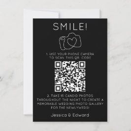 Fotos QR Code Black Chic Moderne Hochzeit
