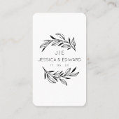 Fotos QR Code Black Chic Moderne Hochzeit Platzkarte (Rückseite)